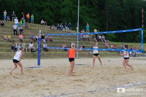 Beach volleyball and swimming