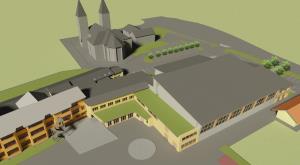 Telovadnica aksonometrija