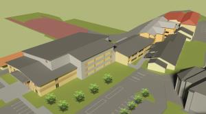 Telovadnica aksonometrija